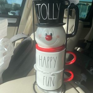 Christmas Rae Dunn coffee cup stacker